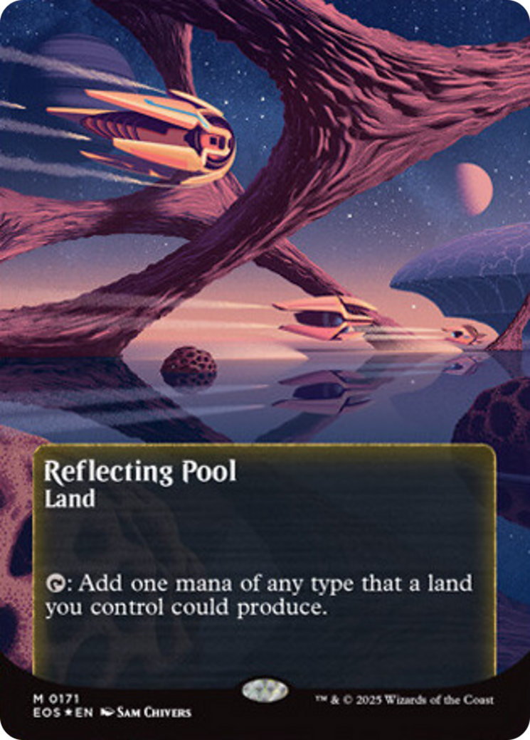 Reflecting Pool (0171) (Borderless) (Galaxy Foil) [Edge of Eternities: Stellar Sights] | Jack's On Queen