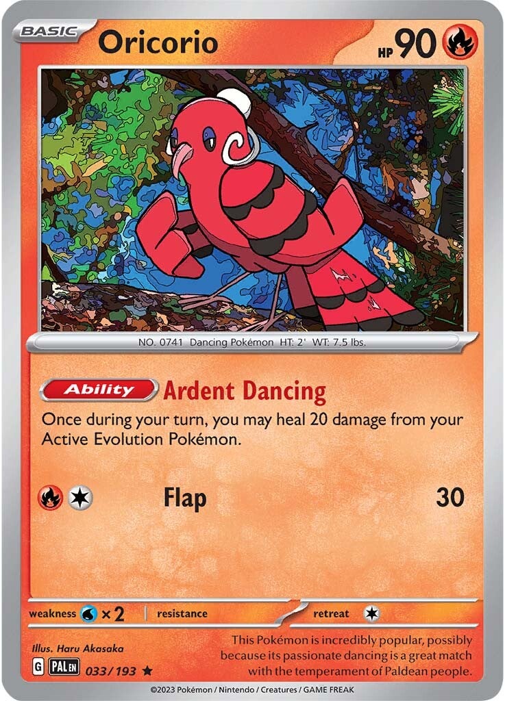 Oricorio (033/193) [Scarlet & Violet: Paldea Evolved] | Jack's On Queen