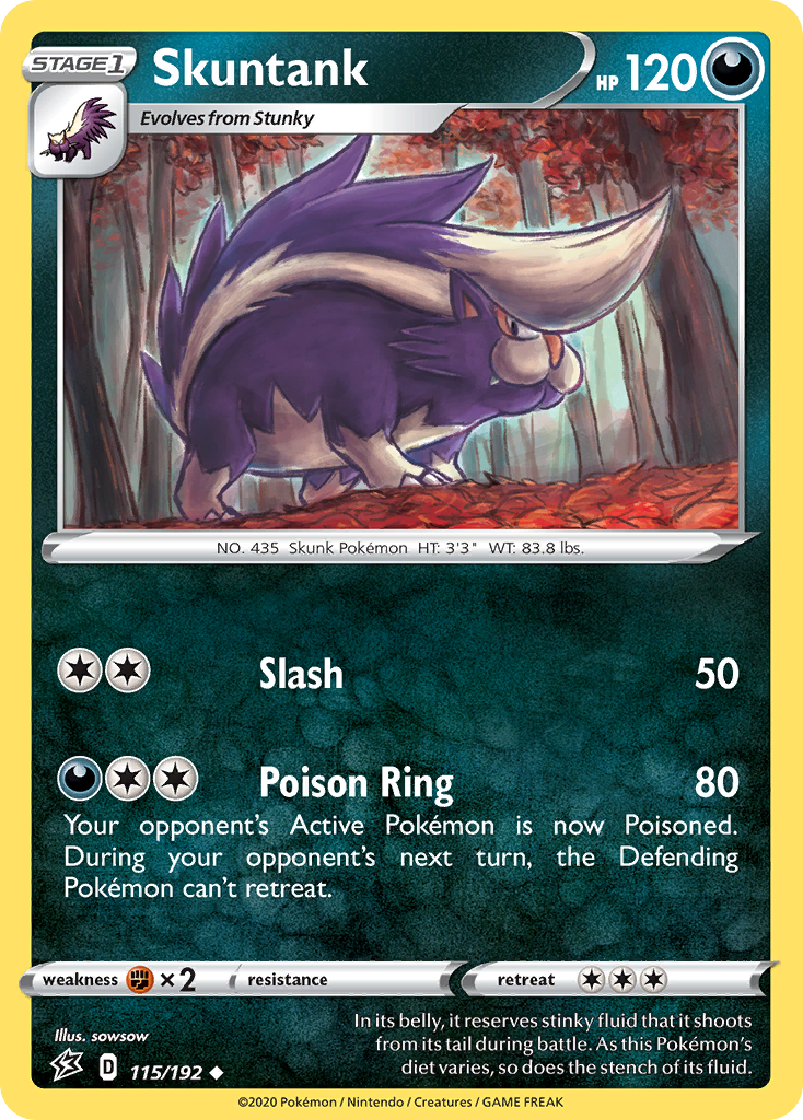 Skuntank (115/192) [Sword & Shield: Rebel Clash] | Jack's On Queen