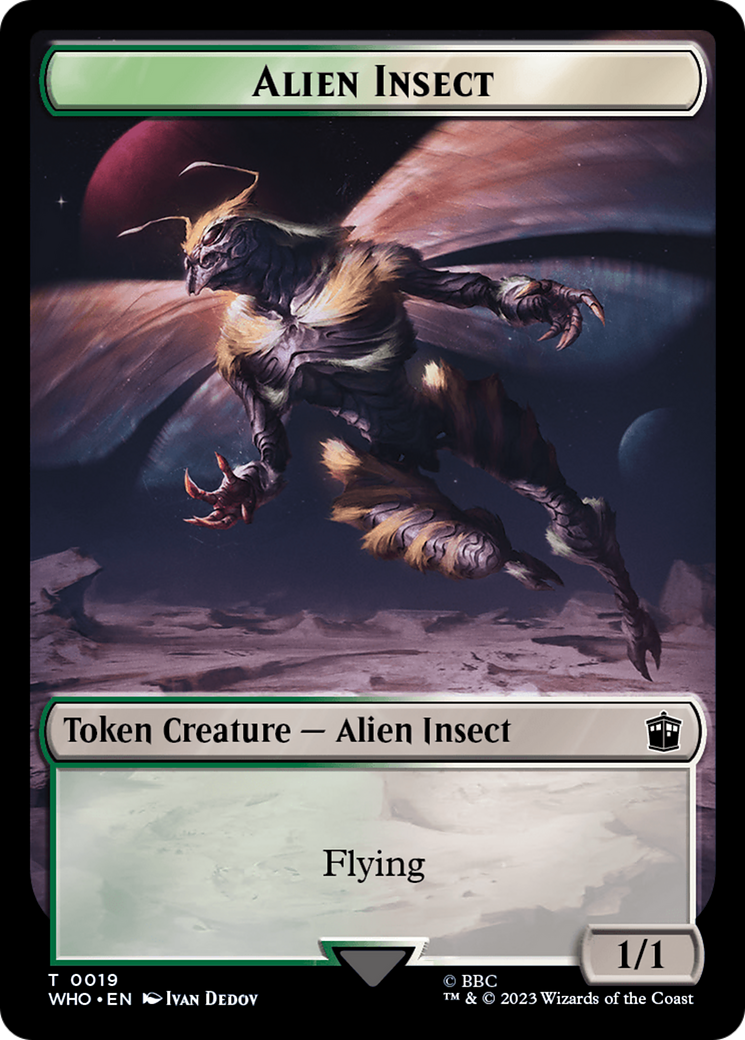 Mutant // Alien Insect Double-Sided Token [Doctor Who Tokens] | Jack's On Queen