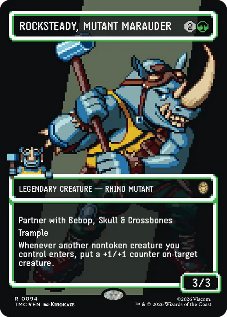 Rocksteady, Mutant Marauder (Borderless) (Surge Foil) [Teenage Mutant Ninja Turtles Commander] | Jack's On Queen