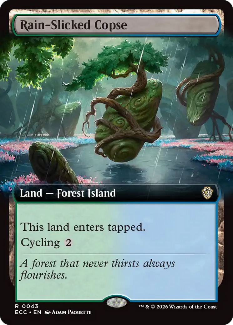 Rain-Slicked Copse (Extended Art) [Lorwyn Eclipsed Commander] | Jack's On Queen