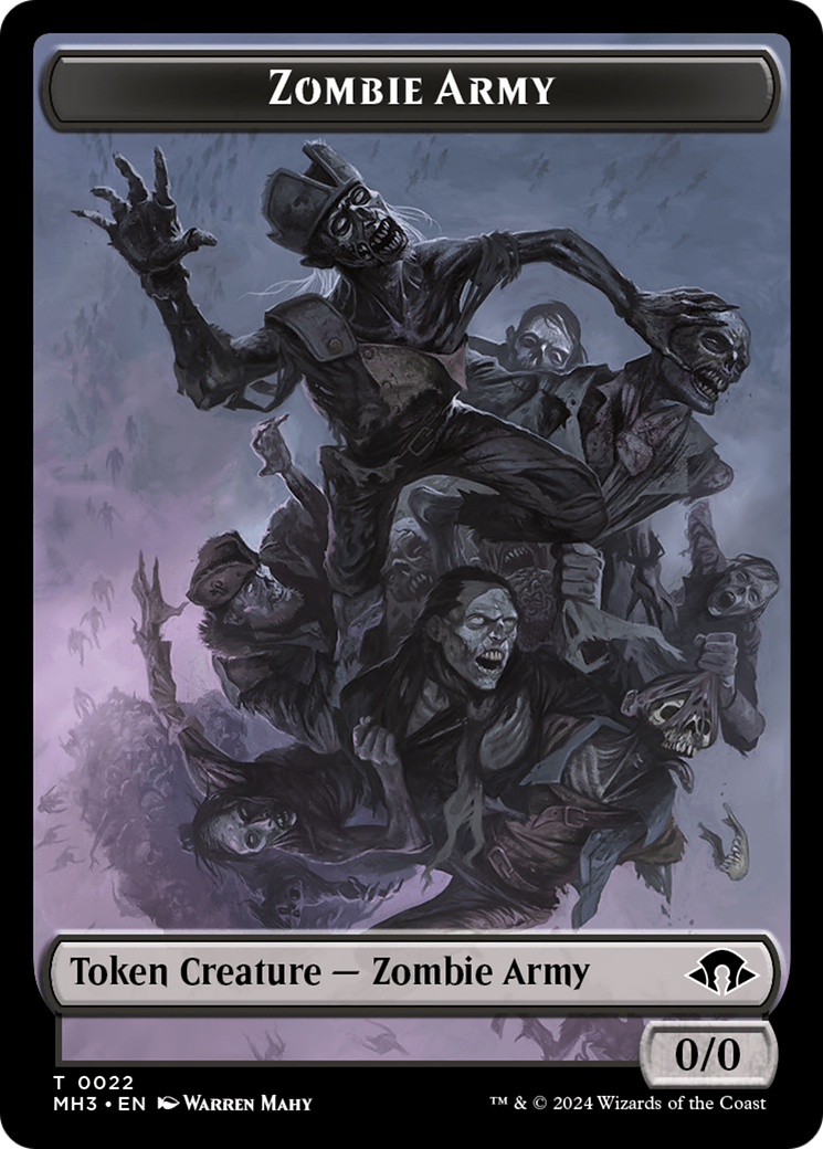 Phyrexian Germ // Zombie Army Double-Sided Token [Modern Horizons 3 Tokens] | Jack's On Queen