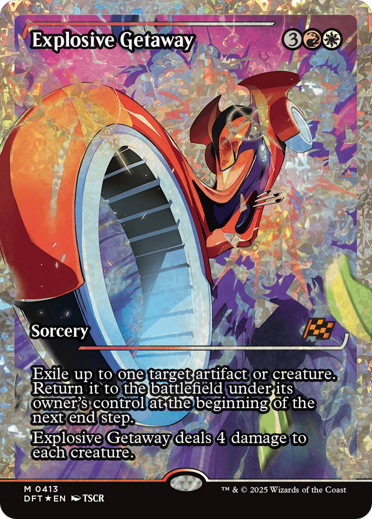 Explosive Getaway (Showcase) (Fracture Foil) [Aetherdrift] | Jack's On Queen
