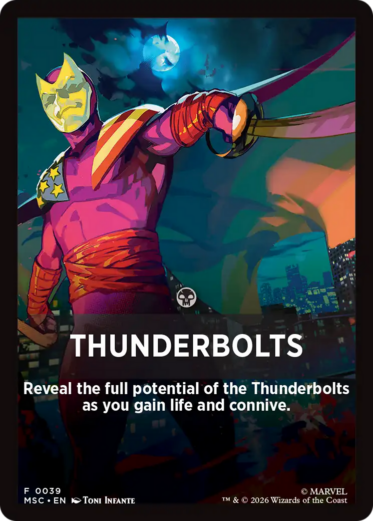 Thunderbolts Theme Card [Marvel Super Heroes Commander] | Jack's On Queen