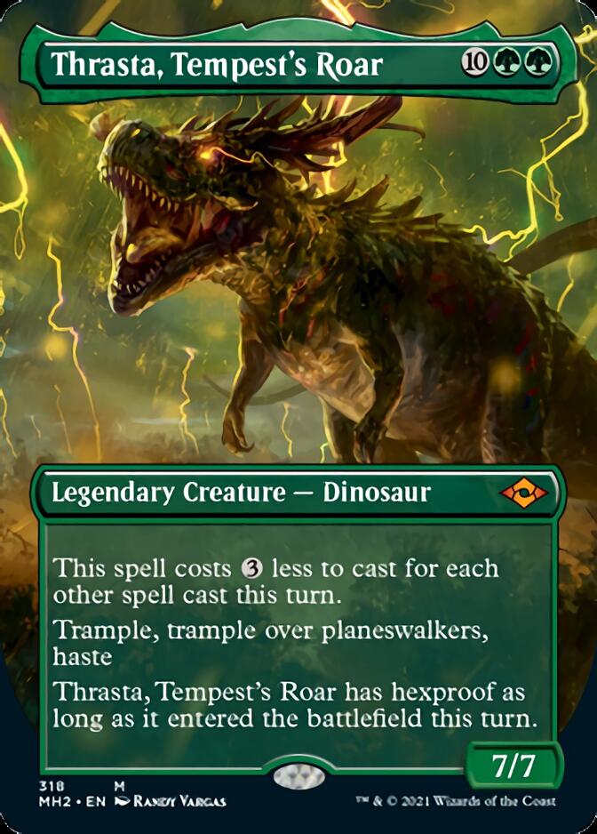 Thrasta, Tempest's Roar (Borderless Alternate Art) [Modern Horizons 2] | Jack's On Queen