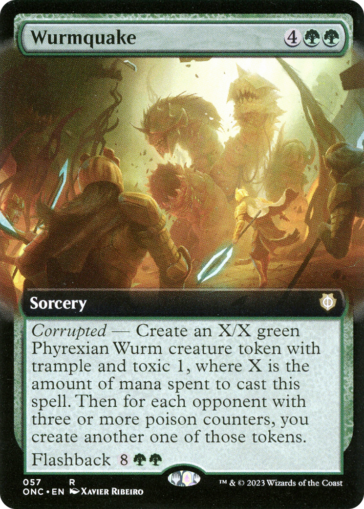 Wurmquake (Extended Art) [Phyrexia: All Will Be One Commander] | Jack's On Queen