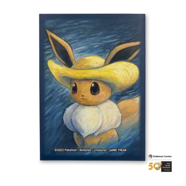 Card Sleeves - Eevee Inspired by Self-Portrait with Straw Hat Card (Pokemon Center × Van Gogh Museum) | Jack's On Queen