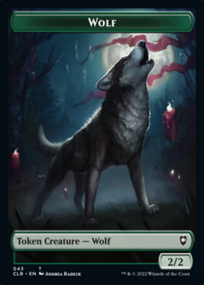 Wolf // Insect Double-Sided Token [Commander Legends: Battle for Baldur's Gate Tokens] | Jack's On Queen