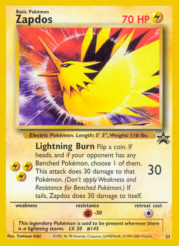 Zapdos (23) [Wizards of the Coast: Black Star Promos] | Jack's On Queen