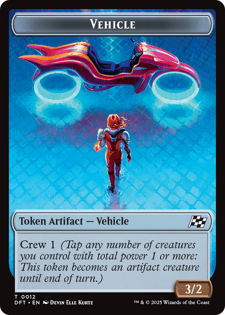 Emblem - Chandra, Spark Hunter // Vehicle Double-Sided Token [Aetherdrift Tokens] | Jack's On Queen