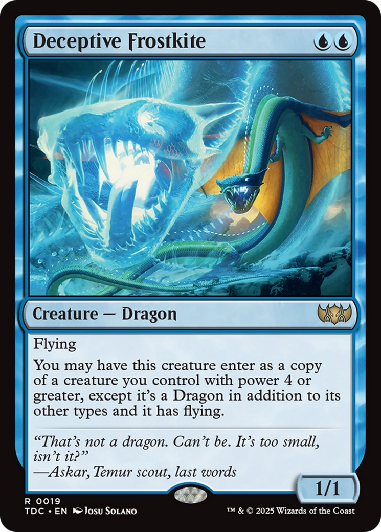Deceptive Frostkite [Tarkir: Dragonstorm Commander] | Jack's On Queen