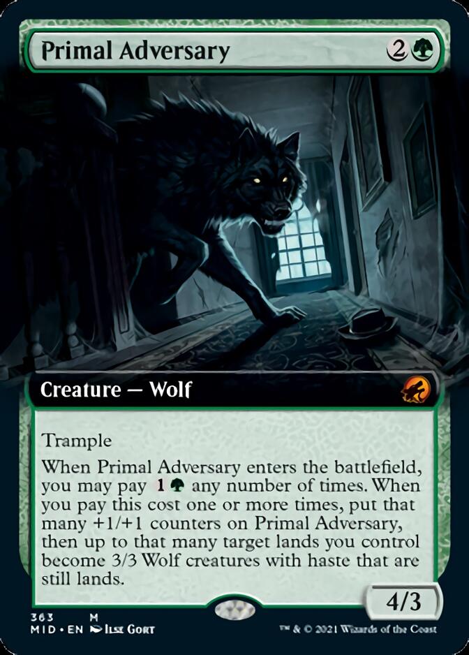 Primal Adversary (Extended Art) [Innistrad: Midnight Hunt] | Jack's On Queen