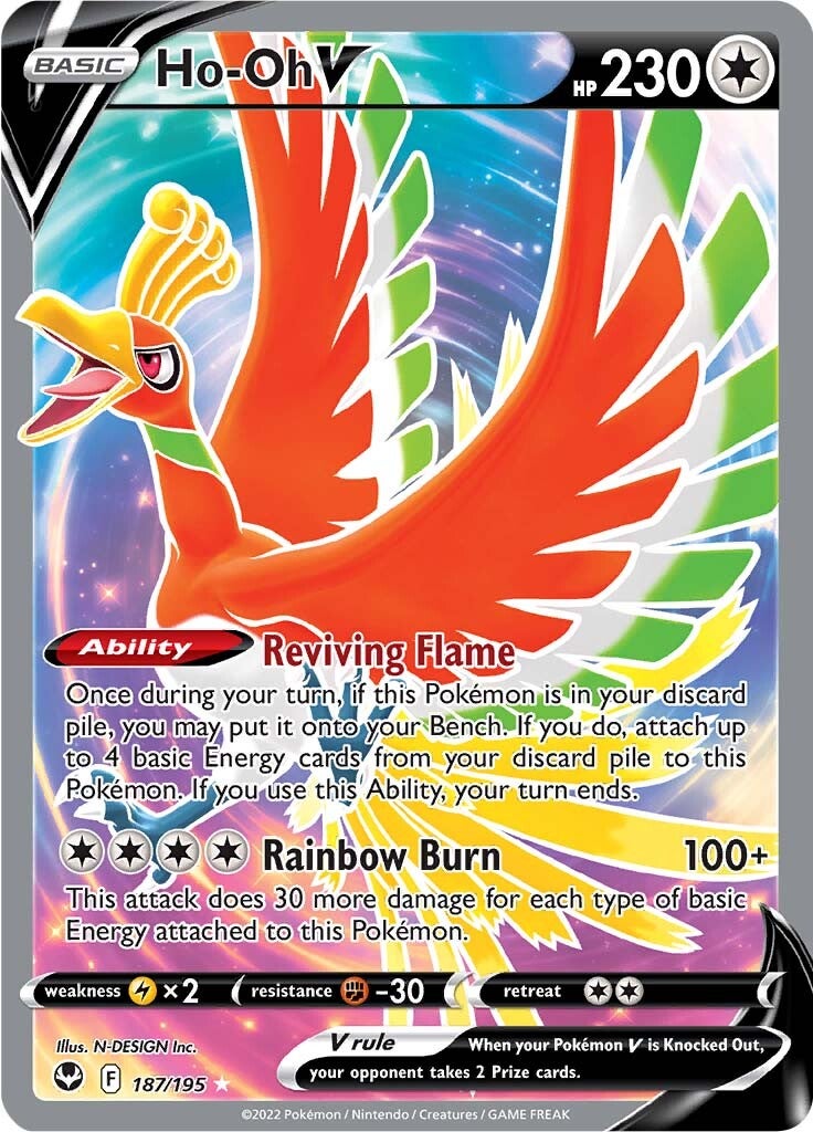 Ho-oh V (187/195) [Sword & Shield: Silver Tempest] | Jack's On Queen