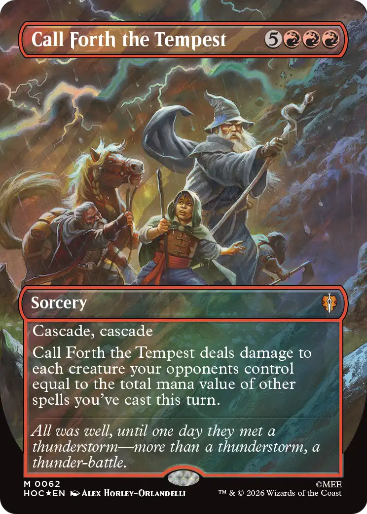 Call Forth the Tempest (Borderless) (Surge Foil) [The Hobbit: Eternal-Legal] | Jack's On Queen