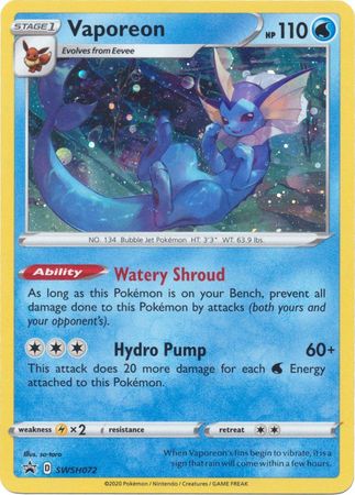 Vaporeon (SWSH072) [Sword & Shield: Black Star Promos] | Jack's On Queen