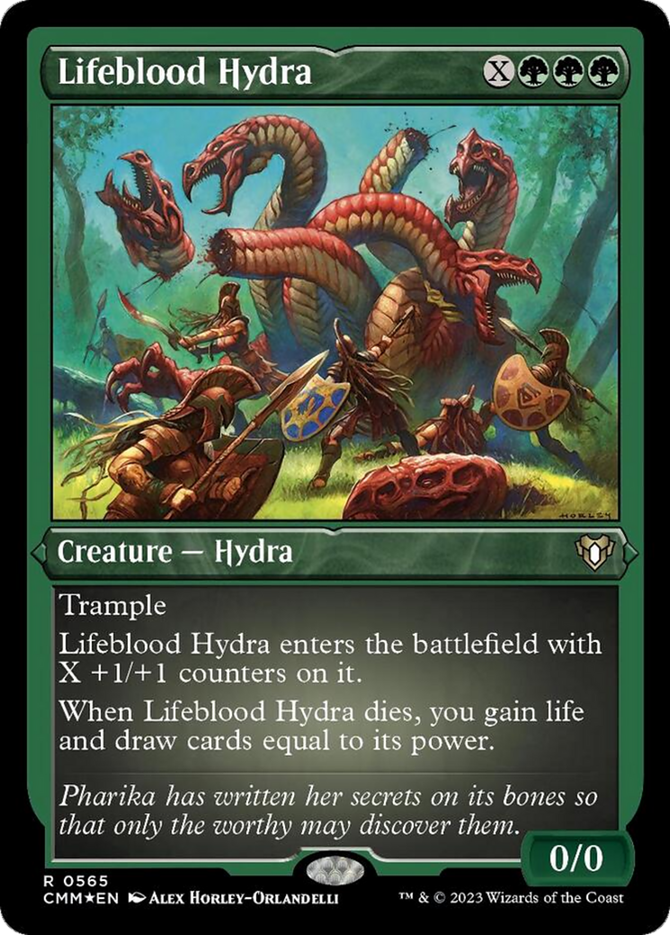 Lifeblood Hydra (Foil Etched) [Commander Masters] | Jack's On Queen