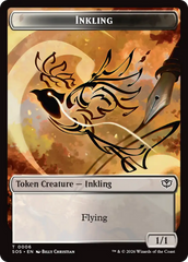 Inkling (0006) // Spirit (0010) Double-Sided Token [Secrets of Strixhaven Tokens] | Jack's On Queen