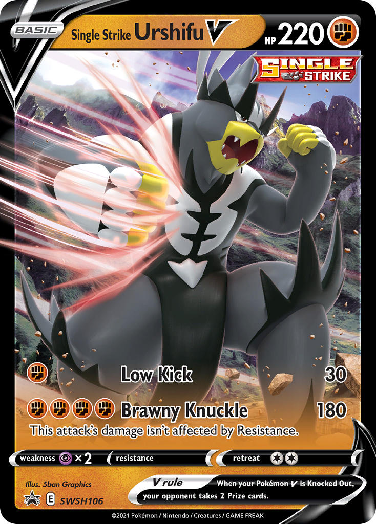 Single Strike Urshifu V (SWSH106) (Jumbo Card) [Sword & Shield: Black Star Promos] | Jack's On Queen