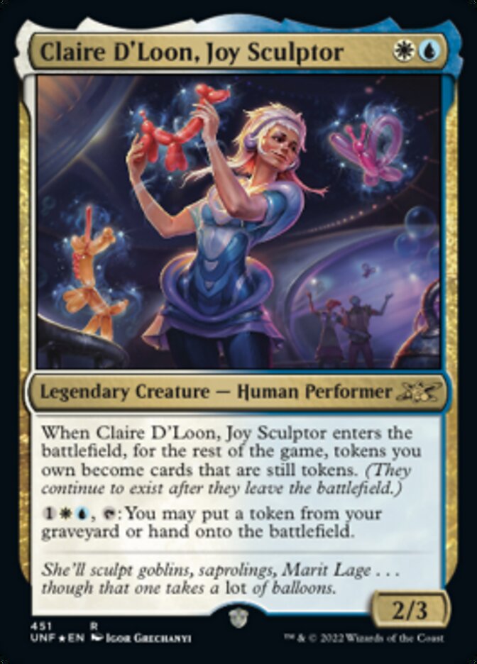 Claire D'Loon, Joy Sculptor (Galaxy Foil) [Unfinity] | Jack's On Queen