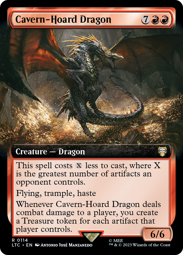 Cavern-Hoard Dragon (Extended Art) [The Lord of the Rings: Tales of Middle-Earth Commander] | Jack's On Queen