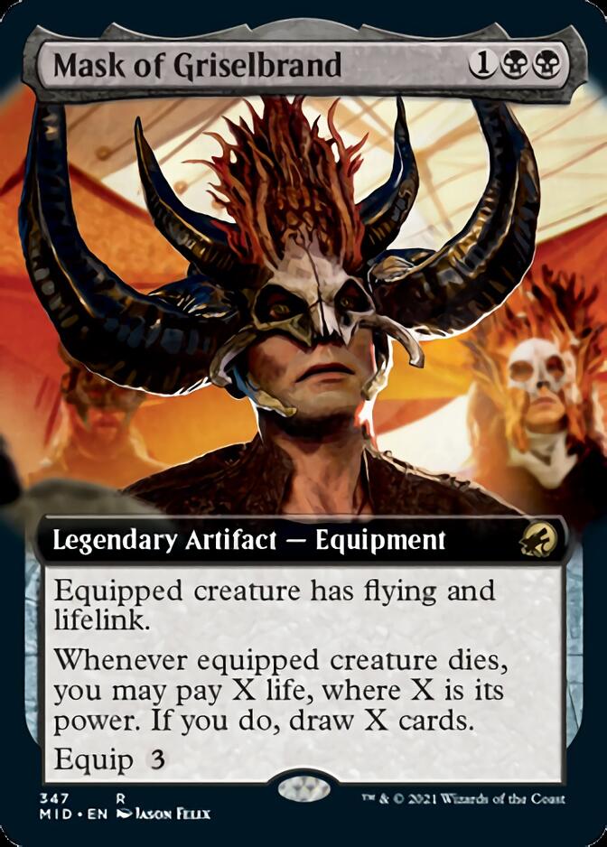 Mask of Griselbrand (Extended Art) [Innistrad: Midnight Hunt] | Jack's On Queen
