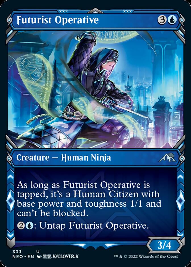 Futurist Operative (Showcase Ninja) [Kamigawa: Neon Dynasty] | Jack's On Queen