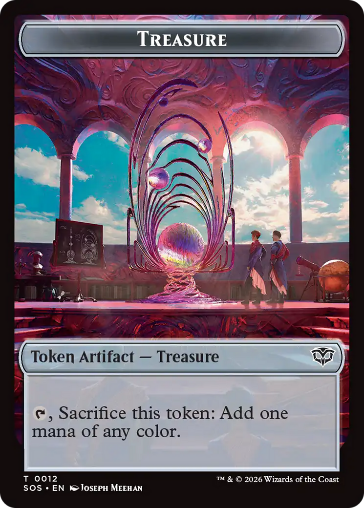 Elemental (0002) // Treasure Double-Sided Token [Secrets of Strixhaven Tokens] | Jack's On Queen