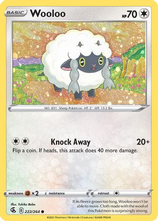 Wooloo (222/264) (Cosmos Holo) [Sword & Shield: Fusion Strike] | Jack's On Queen