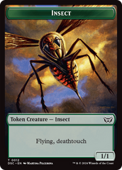 Insect (0012) // Spider Double-Sided Token [Duskmourn: House of Horror Commander Tokens] | Jack's On Queen