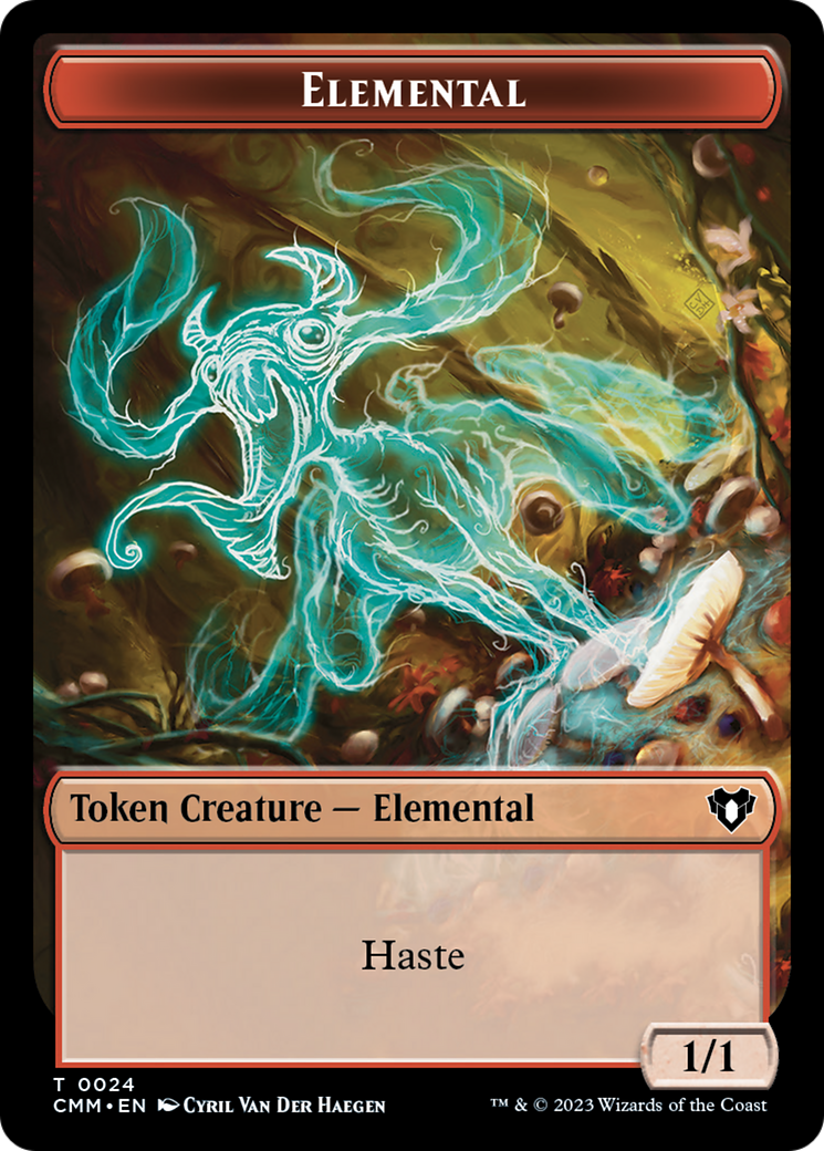 Elemental (0024) // Elf Druid Double-Sided Token [Commander Masters Tokens] | Jack's On Queen