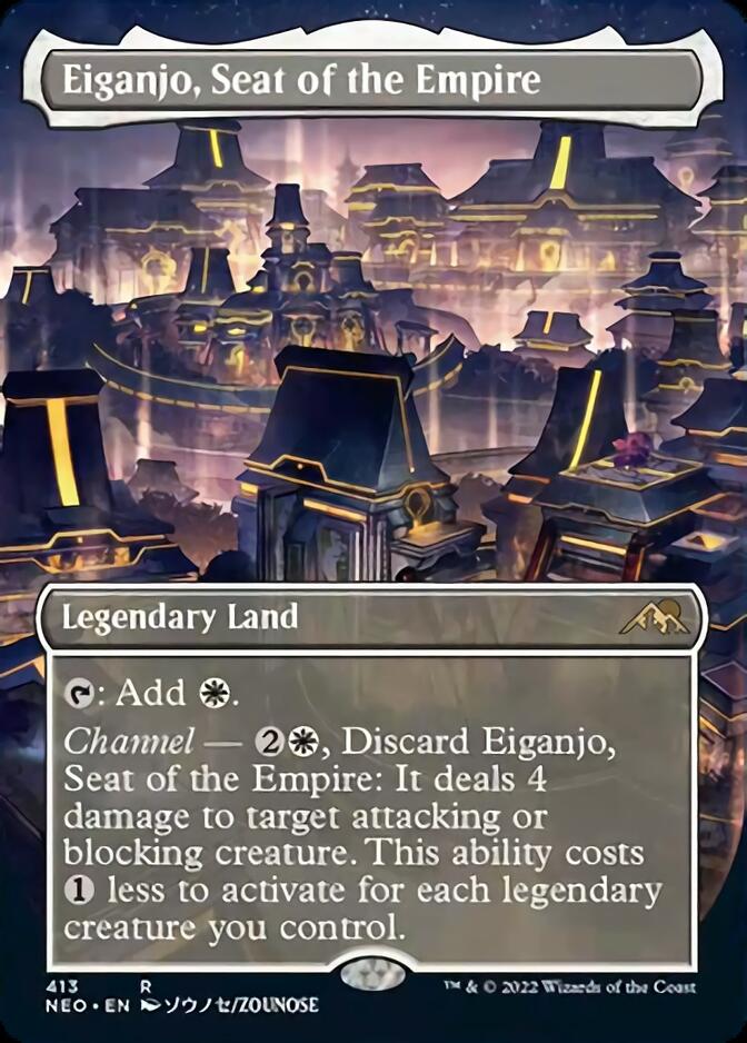 Eiganjo, Seat of the Empire (Borderless Alternate Art) [Kamigawa: Neon Dynasty] | Jack's On Queen