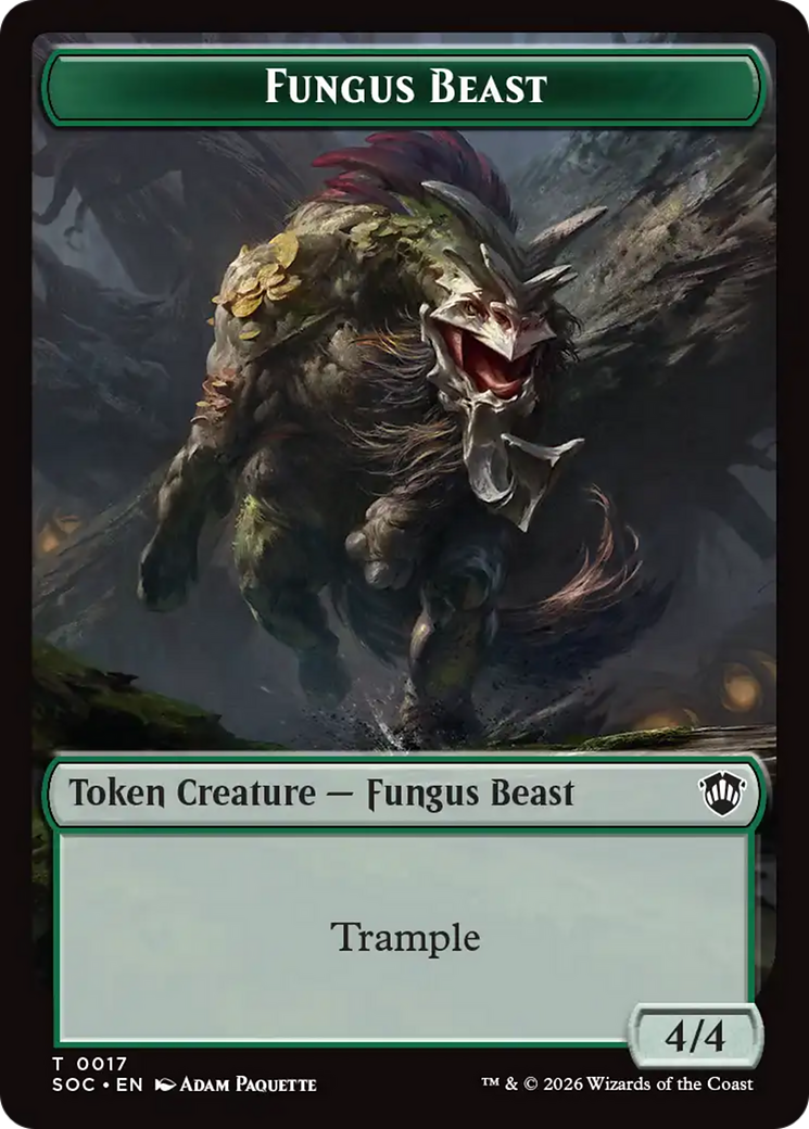 Goat // Fungus Beast Double-Sided Token [Secrets of Strixhaven Commander Tokens] | Jack's On Queen