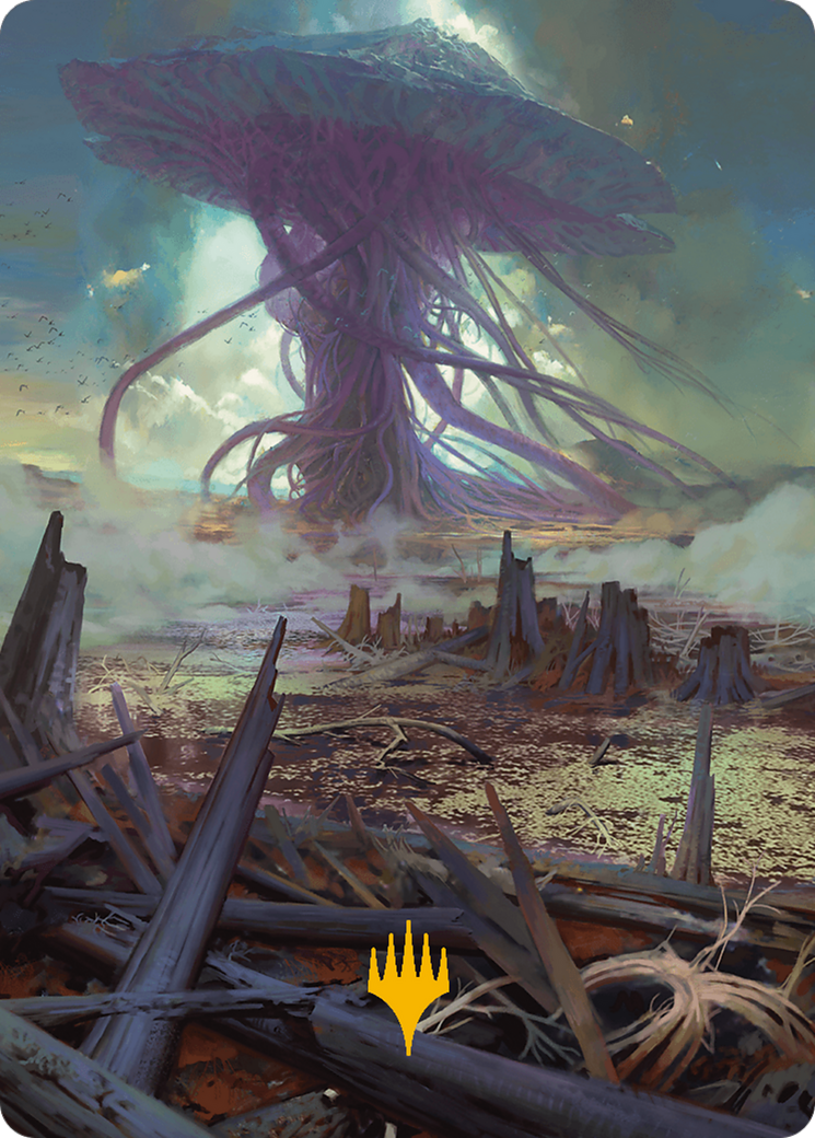 Swamp Art Card (Gold-Stamped Planeswalker Symbol) [Modern Horizons 3 Art Series] | Jack's On Queen