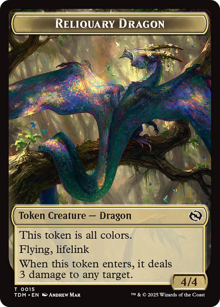Reliquary Dragon // Dragon (0011) Double-Sided Token [Tarkir: Dragonstorm Tokens] | Jack's On Queen