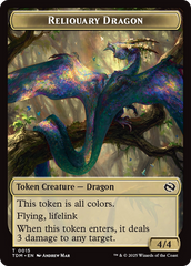 Reliquary Dragon // Dragon (0011) Double-Sided Token [Tarkir: Dragonstorm Tokens] | Jack's On Queen