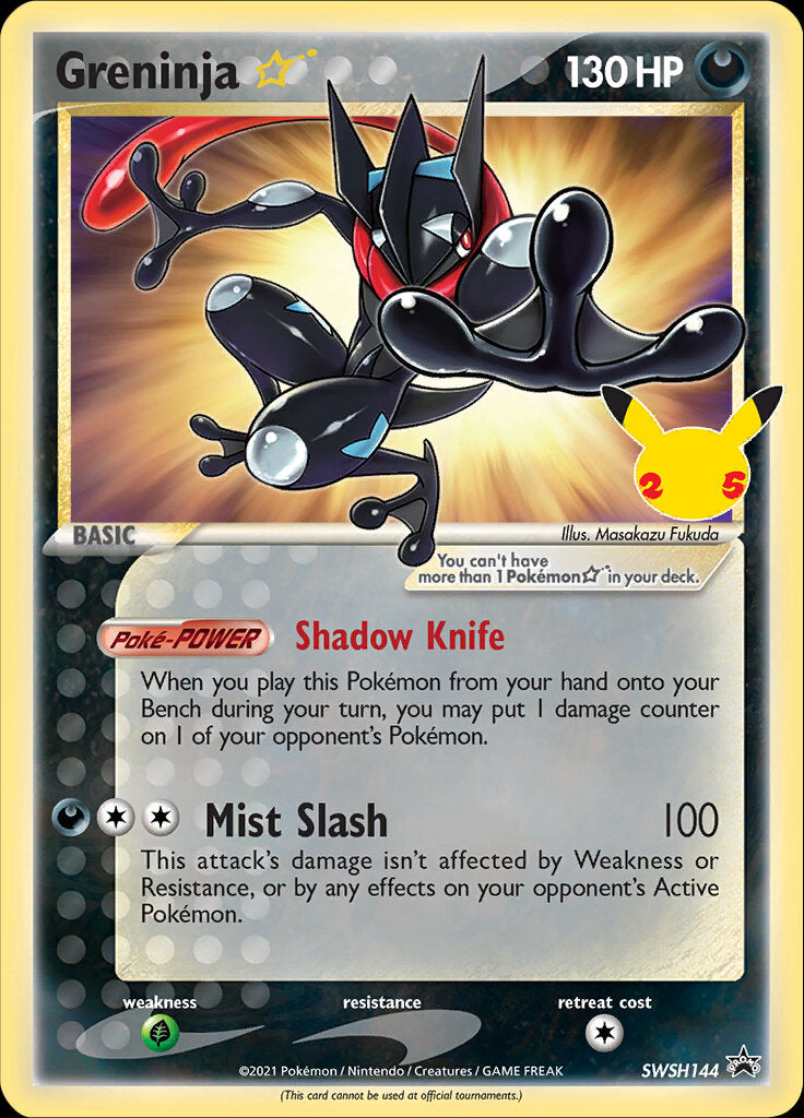 Greninja Star (SWSH144) (Celebrations) [Sword & Shield: Black Star Promos] | Jack's On Queen