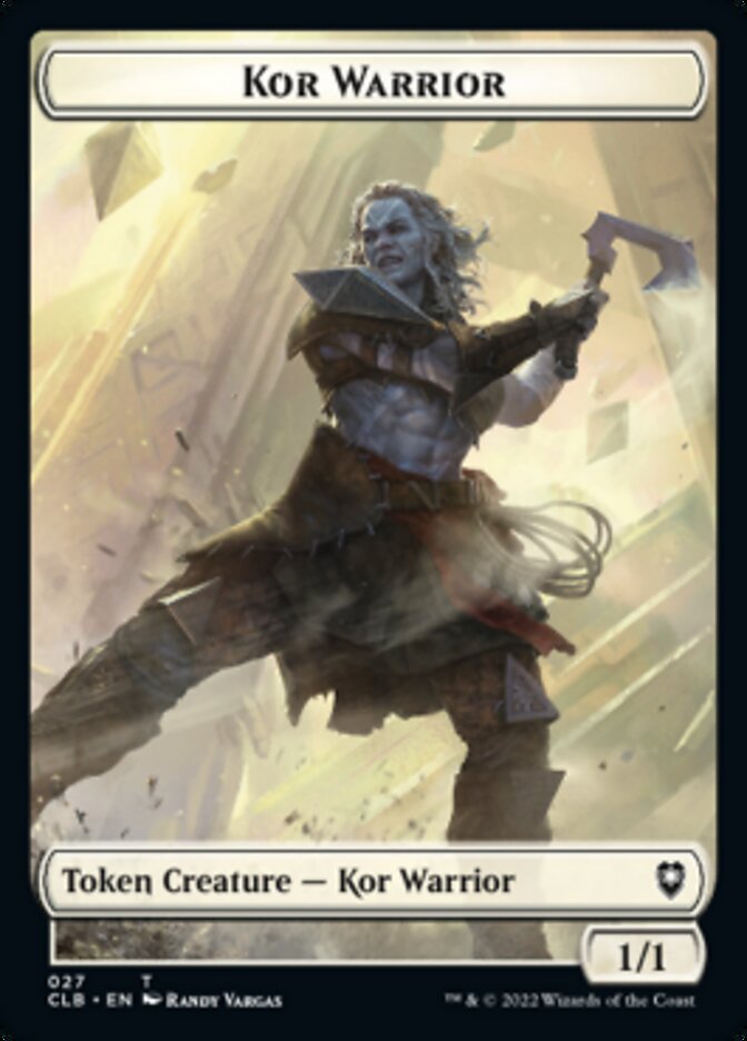 Kor Warrior // Wizard Double-Sided Token [Commander Legends: Battle for Baldur's Gate Tokens] | Jack's On Queen