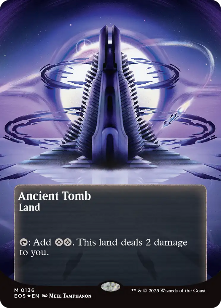 Ancient Tomb (0136) (Borderless) (Galaxy Foil) [Edge of Eternities: Stellar Sights] | Jack's On Queen