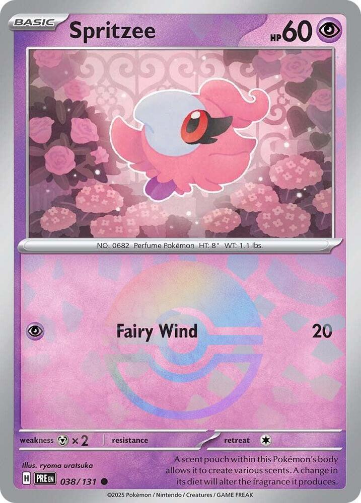 Spritzee (038/131) (Poke Ball Pattern) [Scarlet & Violet: Prismatic Evolutions] | Jack's On Queen