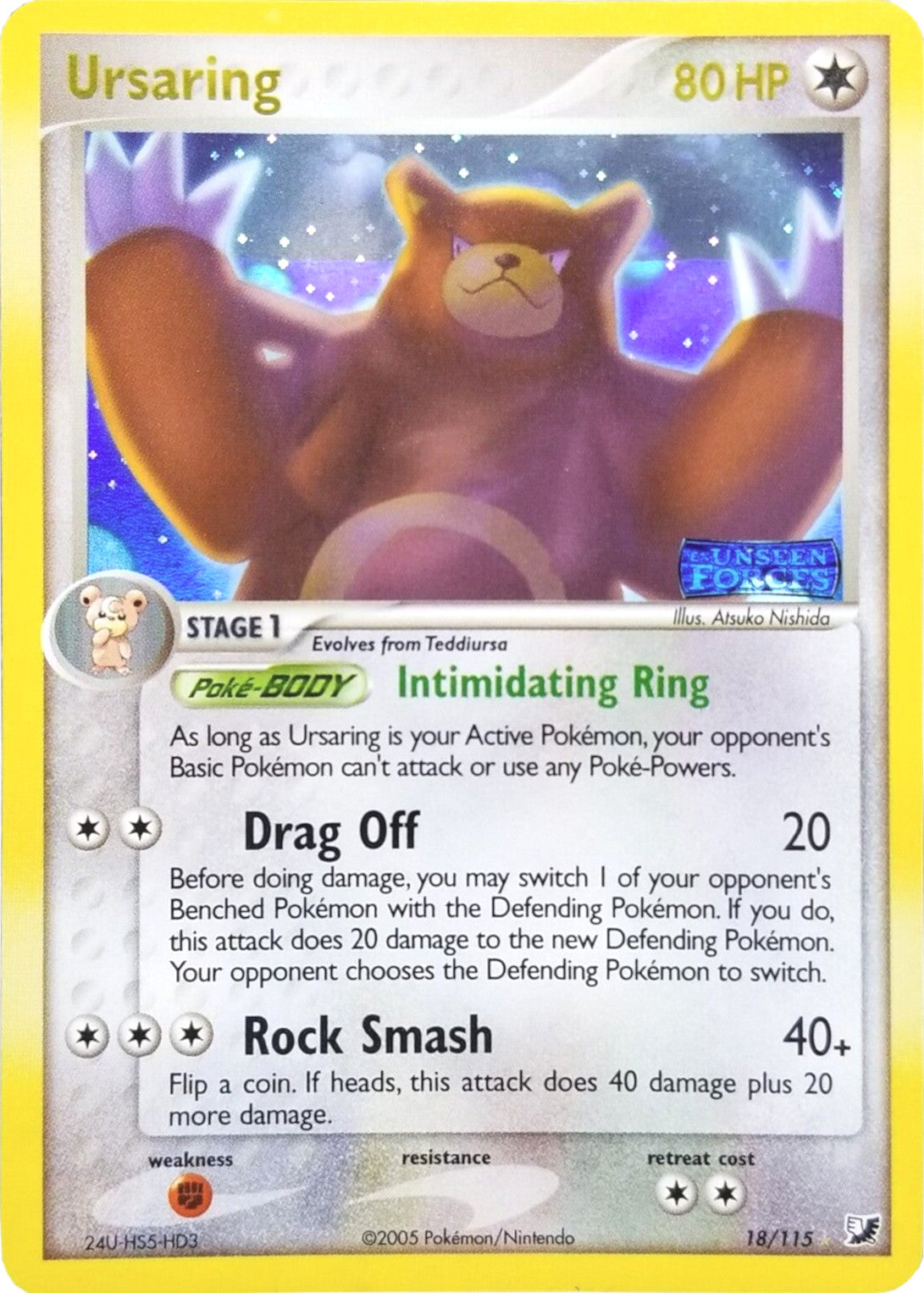 Ursaring (18/115) (Stamped) [EX: Unseen Forces] | Jack's On Queen