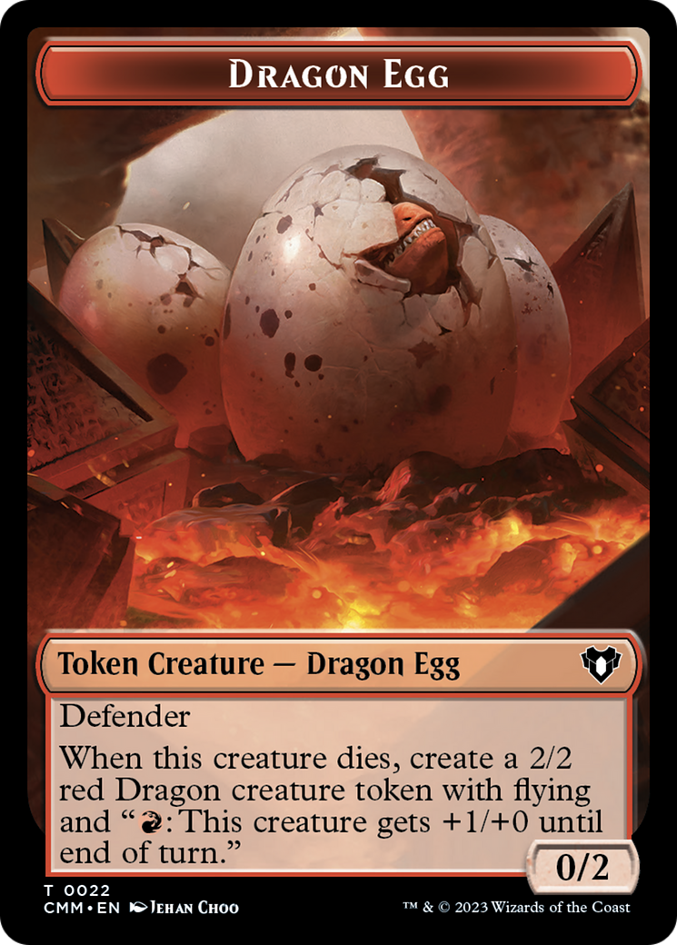 Dragon Egg Token [Commander Masters Tokens] | Jack's On Queen