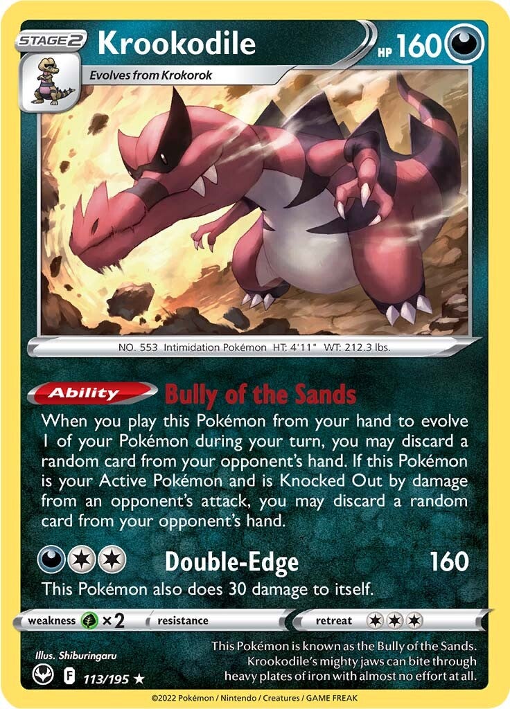 Krookodile (113/195) [Sword & Shield: Silver Tempest] | Jack's On Queen