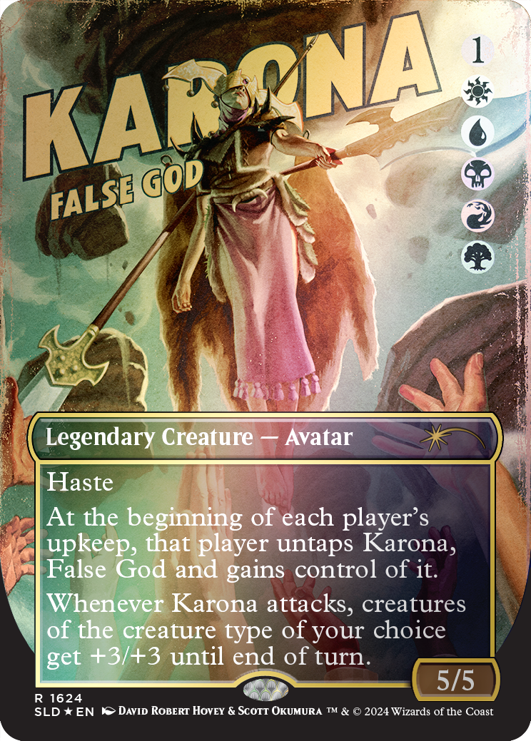 Karona, False God (Rainbow Foil) [Secret Lair Drop Series] | Jack's On Queen