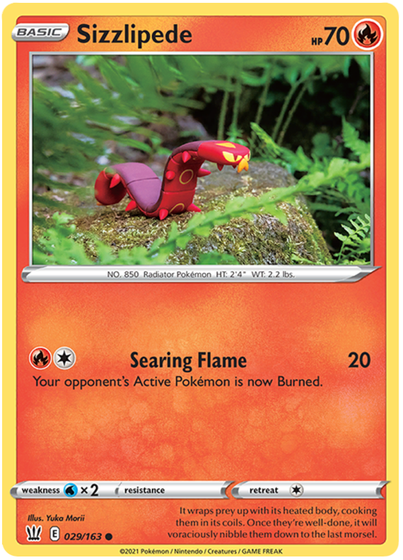 Sizzlipede (029/163) [Sword & Shield: Battle Styles] | Jack's On Queen
