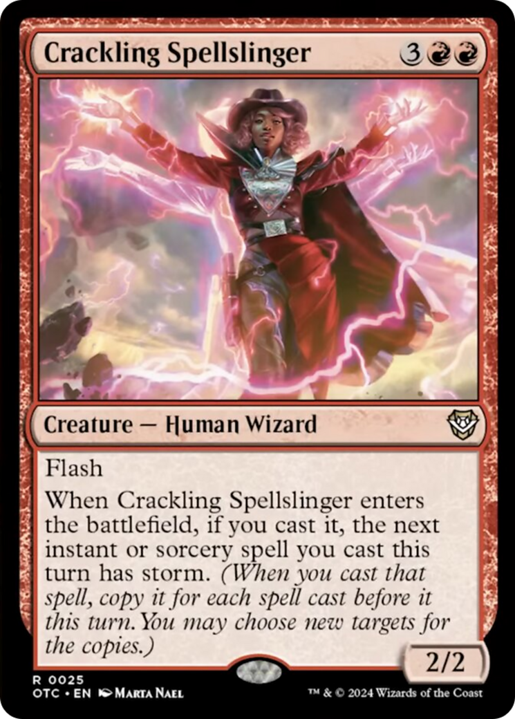 Crackling Spellslinger [Outlaws of Thunder Junction Commander] | Jack's On Queen