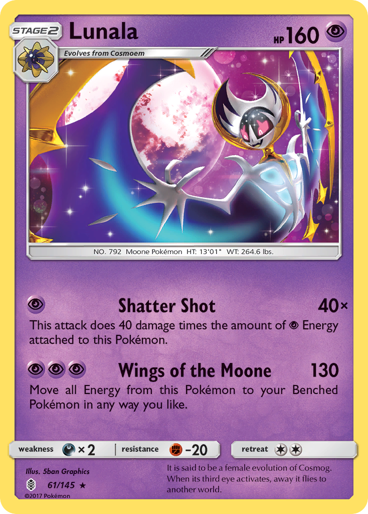 Lunala (61/145) [Sun & Moon: Guardians Rising] | Jack's On Queen