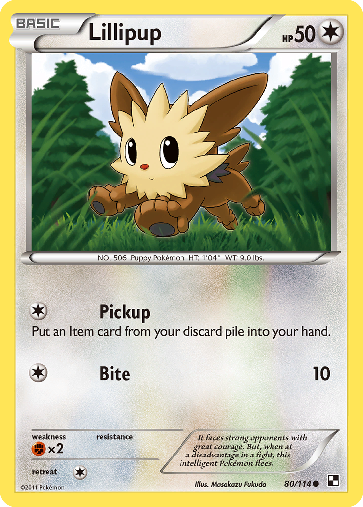 Lillipup (80/114) [Black & White: Base Set] | Jack's On Queen