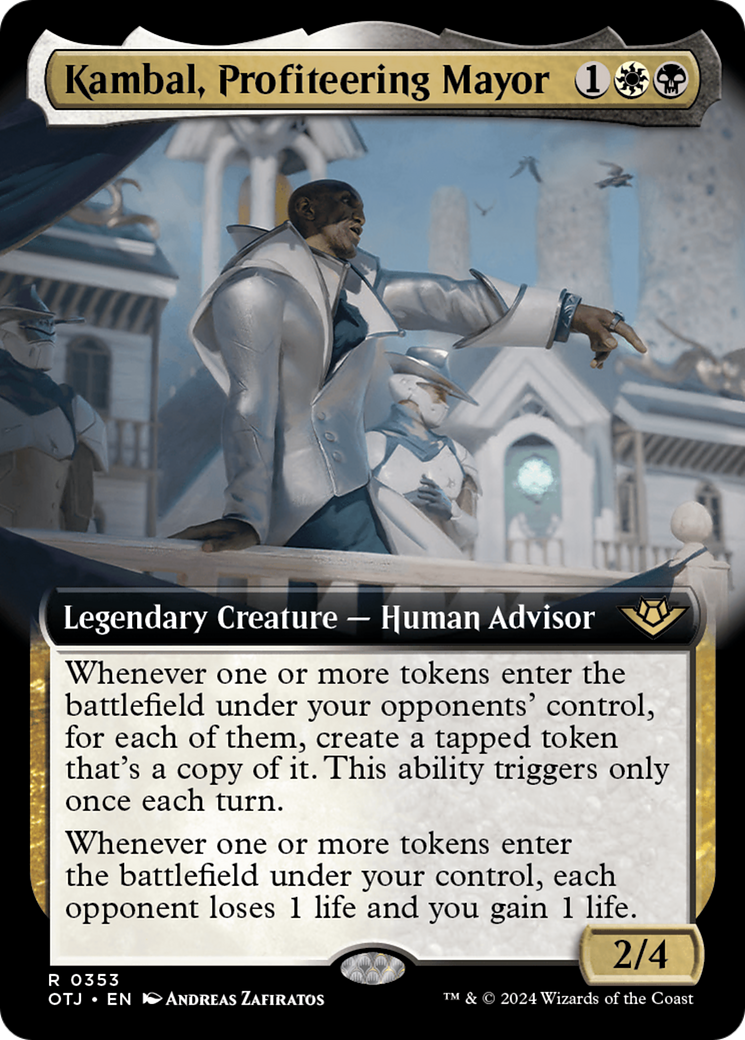 Kambal, Profiteering Mayor (Extended Art) [Outlaws of Thunder Junction] | Jack's On Queen