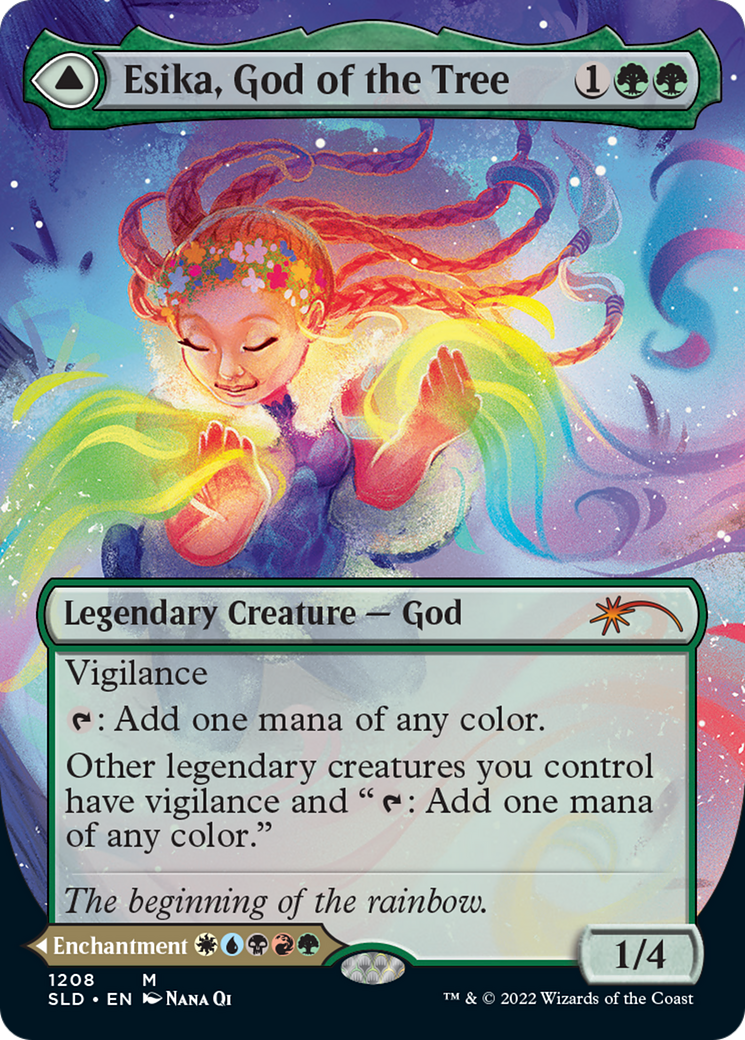 Esika, God of the Tree // The Prismatic Bridge (Display Commander) (Borderless) [Secret Lair: From Cute to Brute] | Jack's On Queen